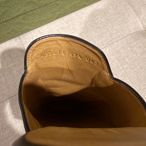 Authentic Gucci Princetown Loafer Mule Slipper Black Leather W EU39.5/US8-8.5 - Picture 7 of 9